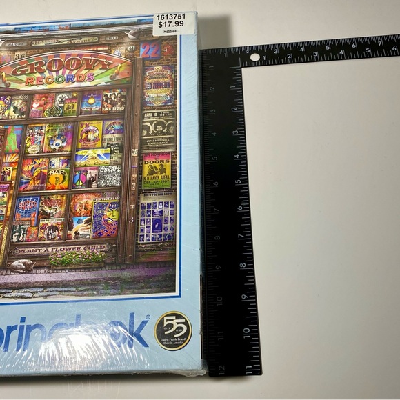 Springbok Groovy Records 1000 Pc Puzzle Doors, Pink Floyd, Hendrix, Led Zeppelin - Picture 5 of 6